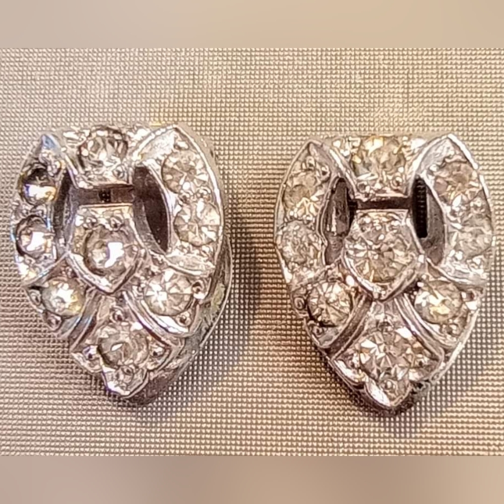 Vintage Rhinestone Shoe Clips